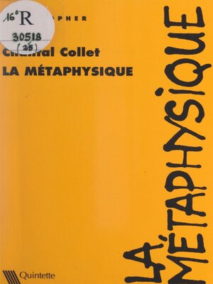 cover image of La métaphysique